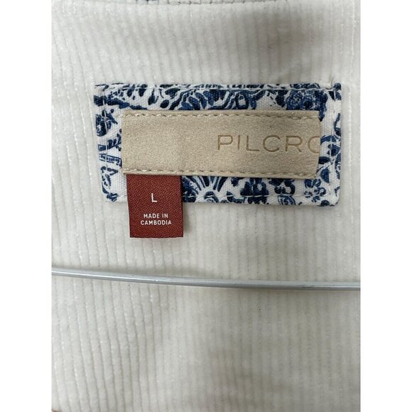 Anthropologie Pilcro Oversized Corduroy Blazer Jacket Ivory Size Large - Picture 6 of 10